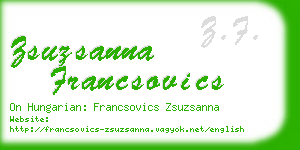 zsuzsanna francsovics business card